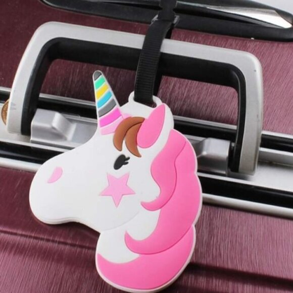 UNICORN ID TAG BACKPACK LUGGAGE SUITCASE LOCKER KIDS TRAVEL - Picture 1 of 9